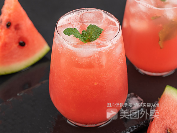 西瓜奶茶图片