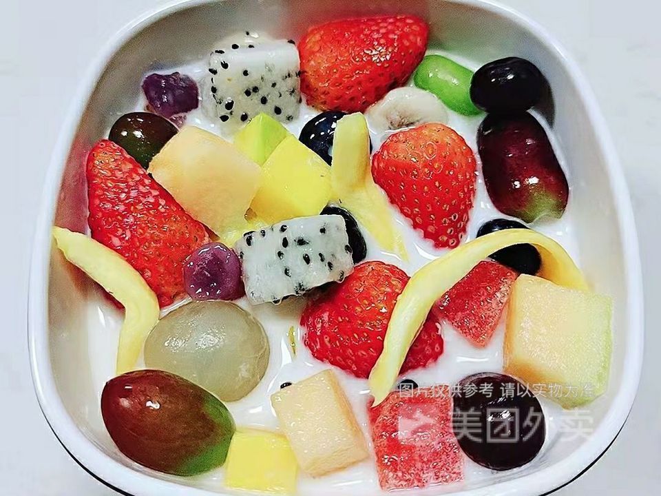 椰奶水果捞图片