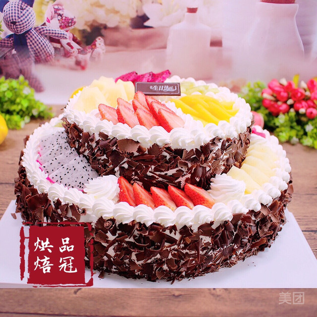 双层百事达栗子蓉蛋糕图片