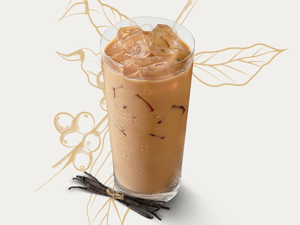 双杯热香草风味拿铁图片