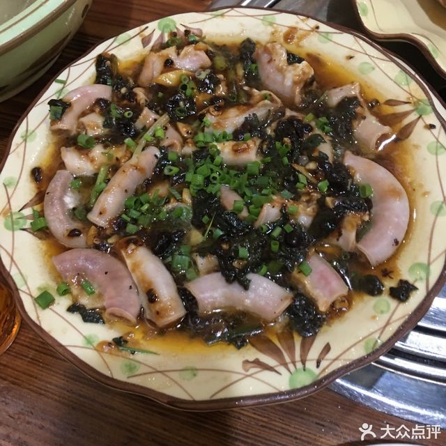 紫苏蒸竹肠图片