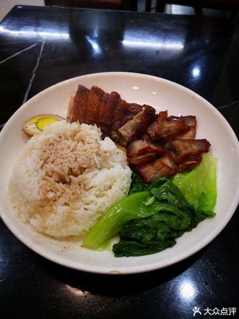 叉烧双拼饭图片