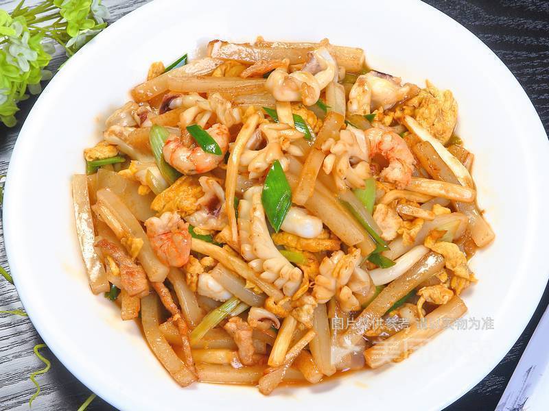 海鲜炒果条图片