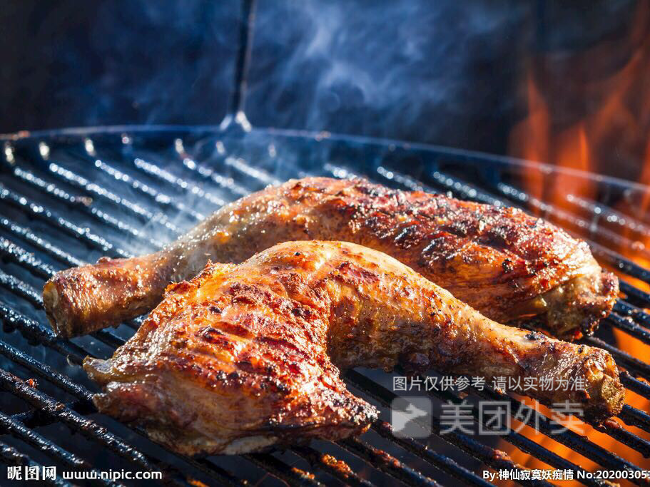 大漠烈焰烤鸡腿图片