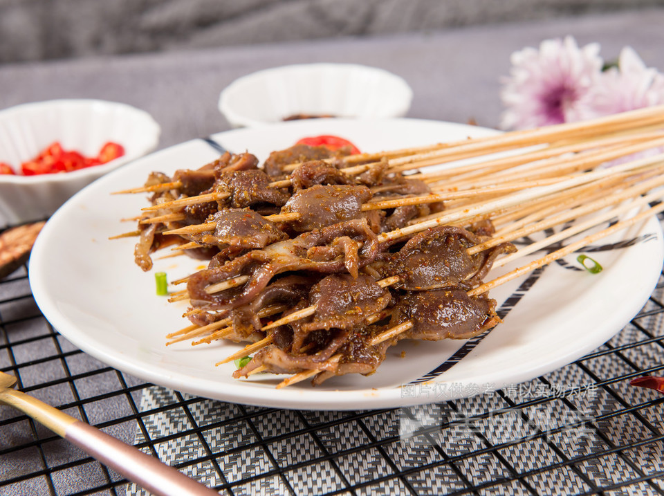 烤鸭胗图片