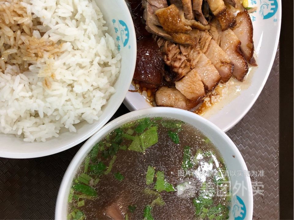 豬腳拼滷鴨飯十湯