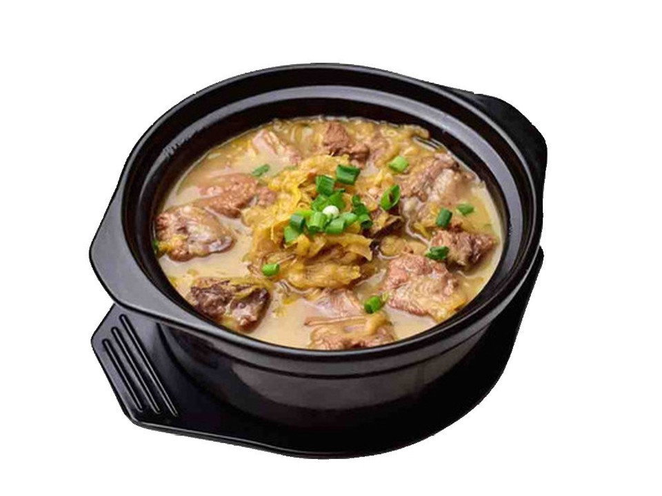 红汤酸菜酥肉砂锅图片