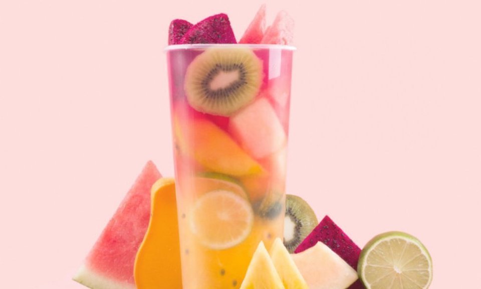 招牌九种水果茶图片