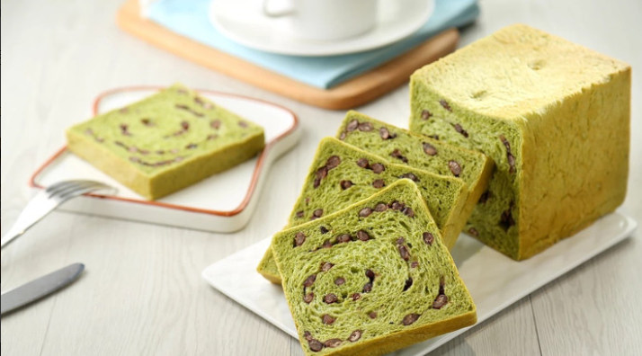 招牌抹茶吐司图片