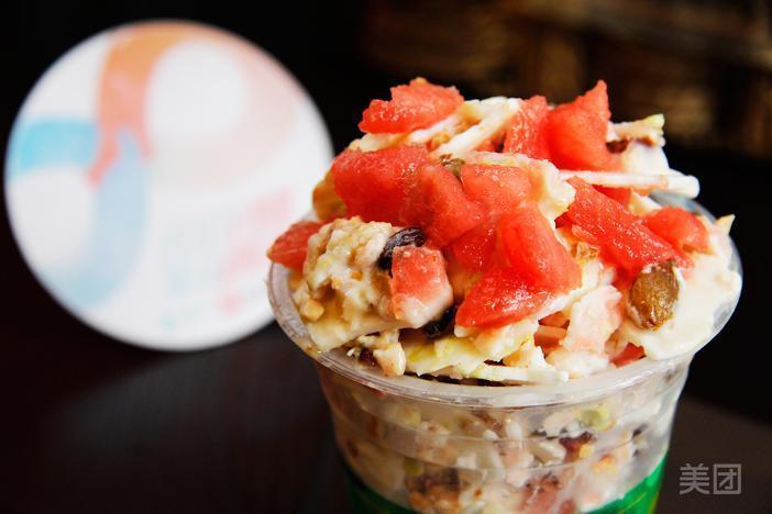 西瓜炒酸奶图片