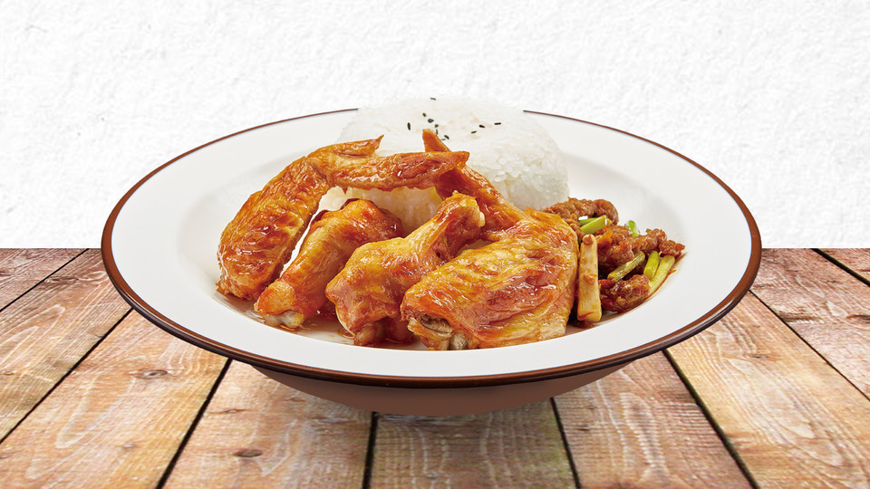 蜜辣烤翅饭图片