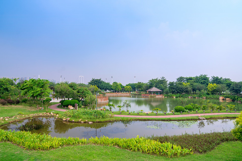 桂城半月岛湿地公园图片