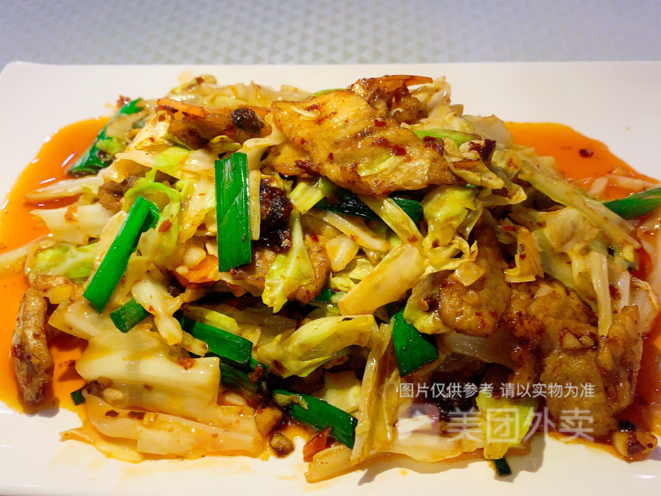 莲白盐煎肉图片