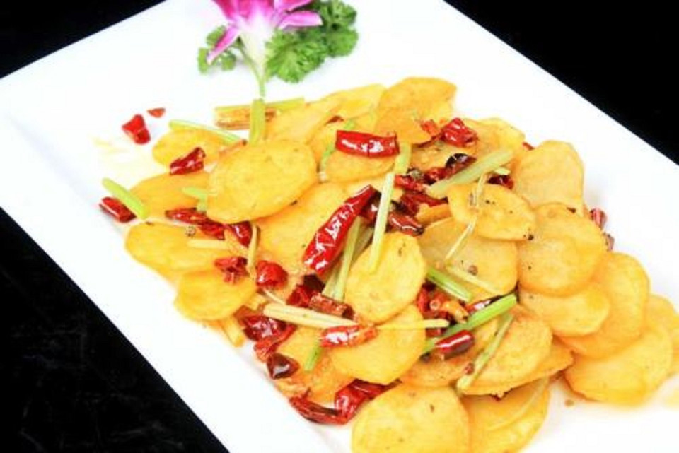 干煸土豆片图片