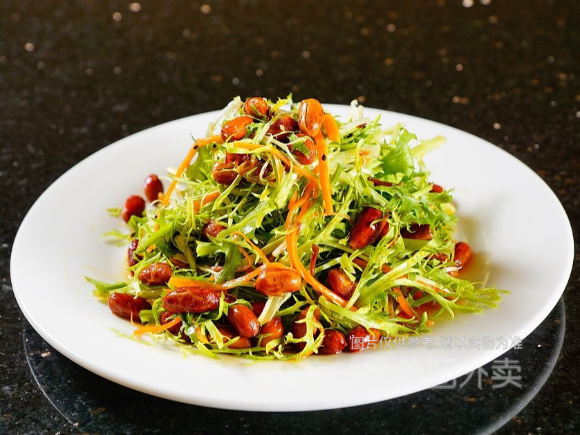 苦菊拌花生米图片