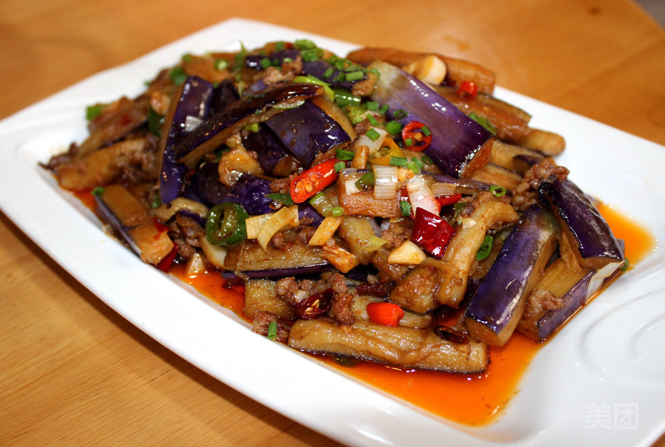 肉沫炒茄子图片