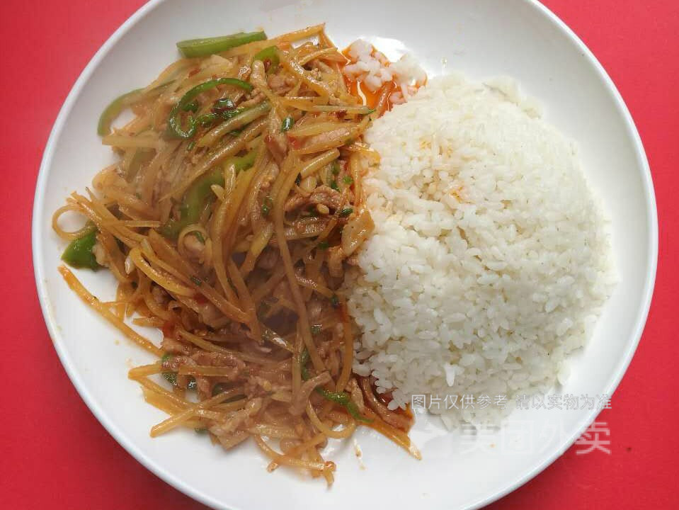 土豆肉丝盖浇饭图片