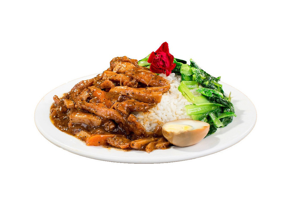 黑椒鸡柳饭图片