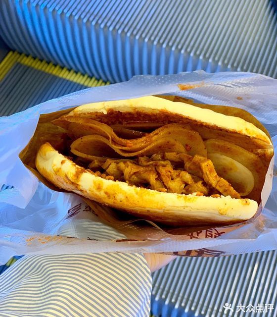 花干土豆片夹馍图片