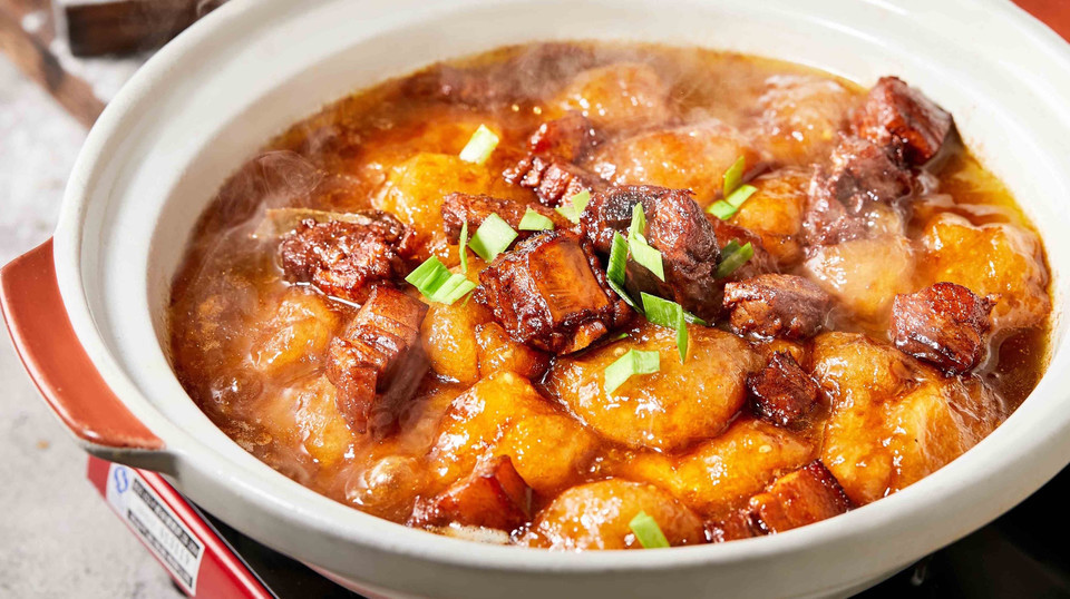 山粉圆子烧肉图片