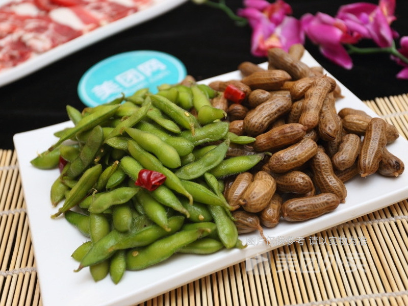 花生毛豆拼盘图片