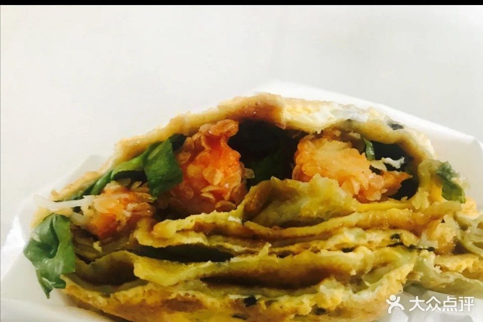 双蛋鸡柳煎饼图片