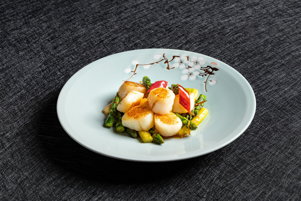 xo酱芦笋炒澳洲带子图片