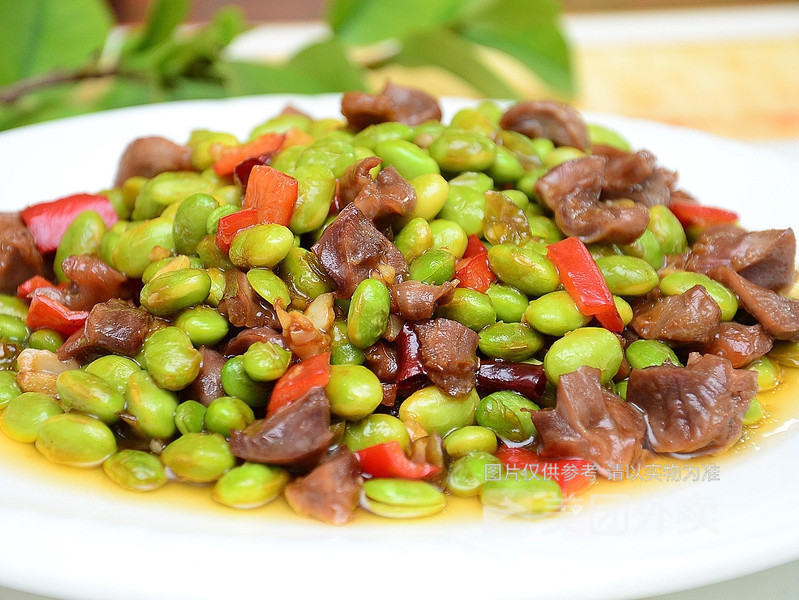 毛豆炒牛肉图片