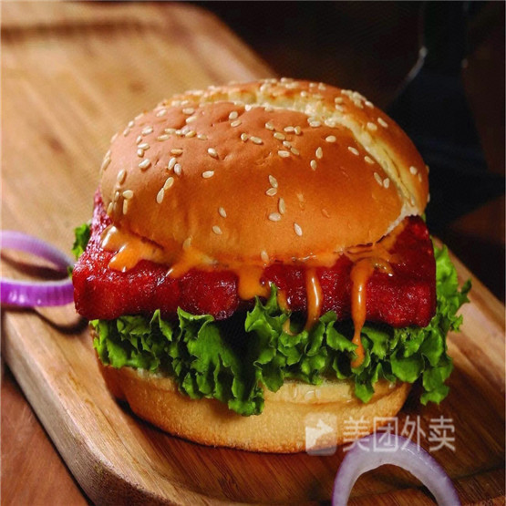 奥尔良鸡排堡图片