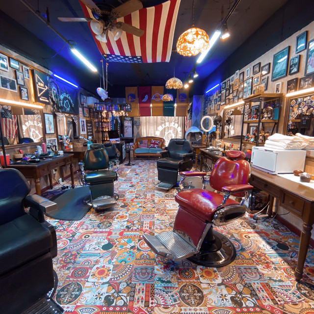 黑桃k男士美式理发厅barber shop图片