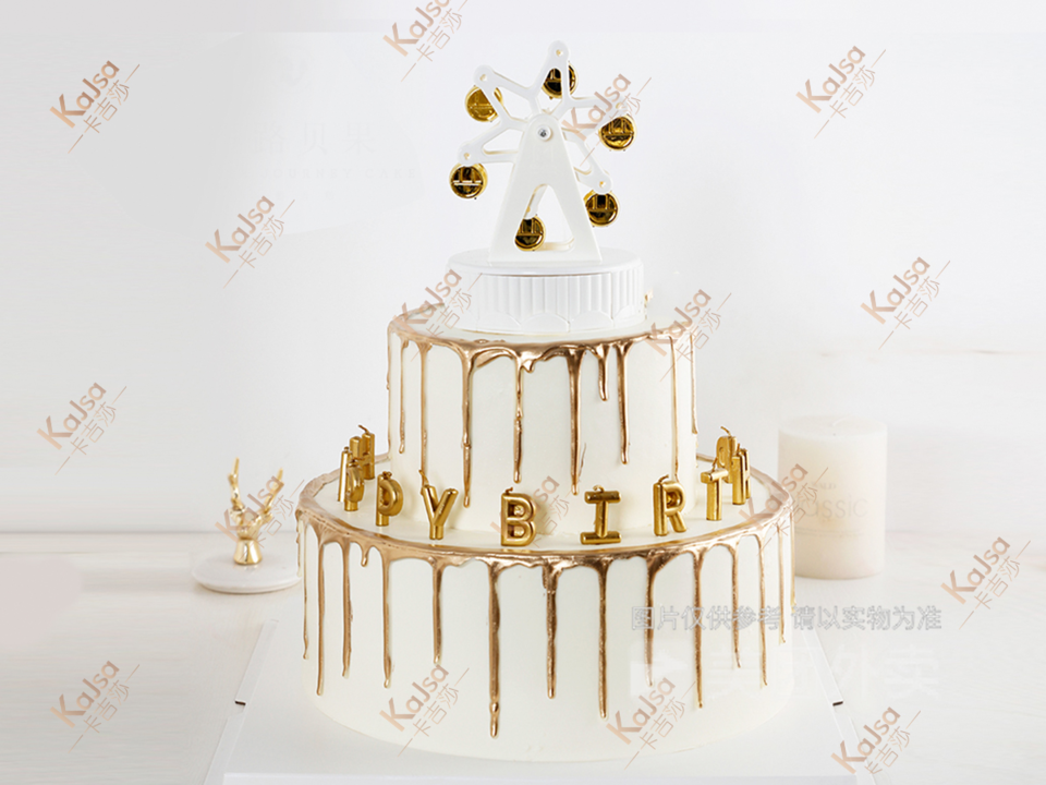 摩天轮金色淋面蛋糕