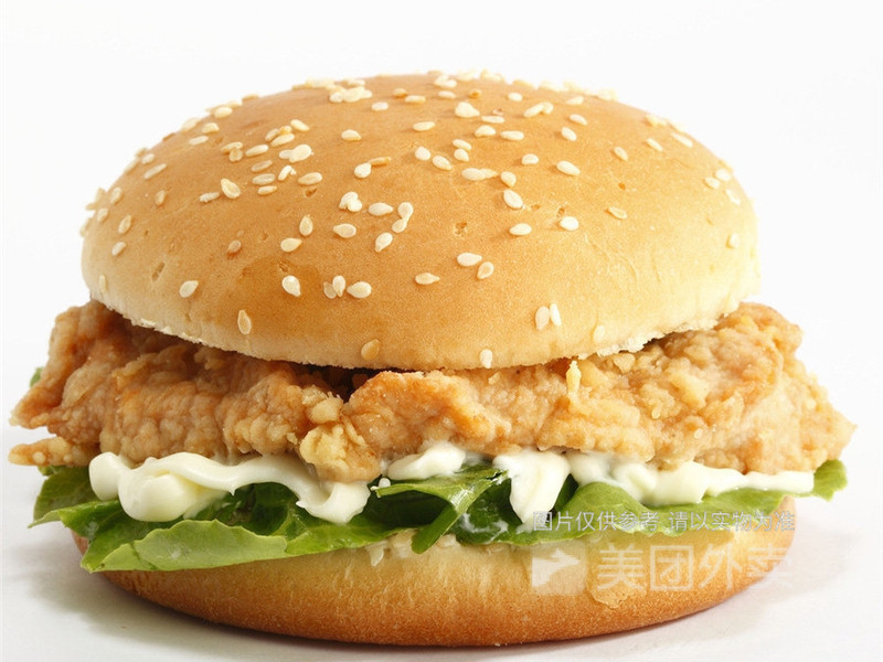乡村鸡肉汉堡图片
