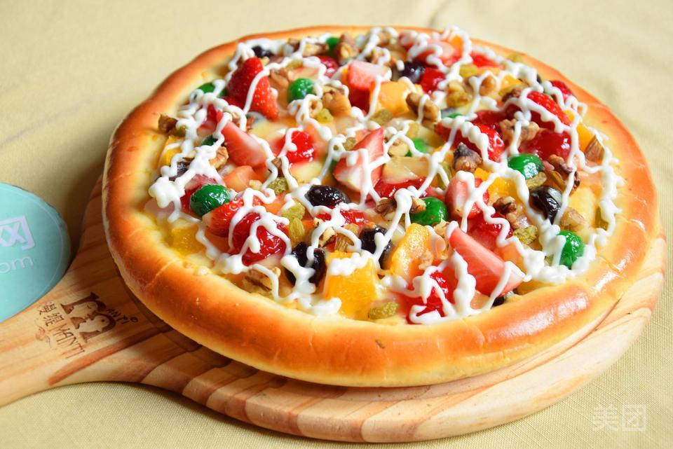 蜜恋红豆水果披萨图片