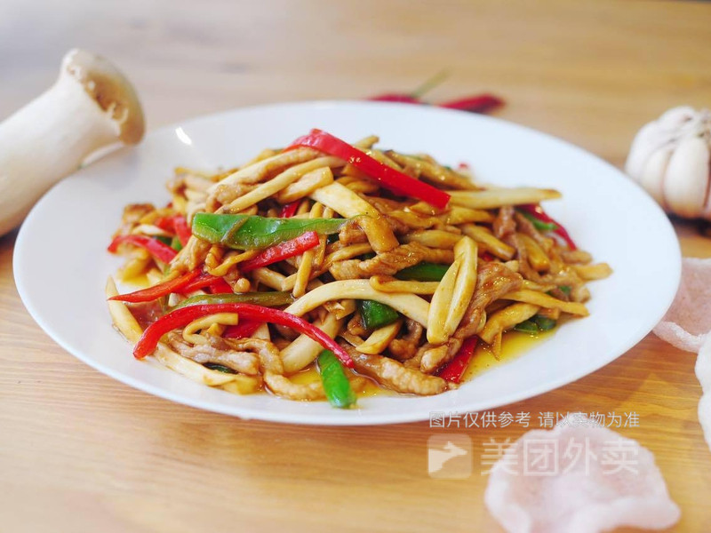 杏鲍菇炒肉盖饭图片