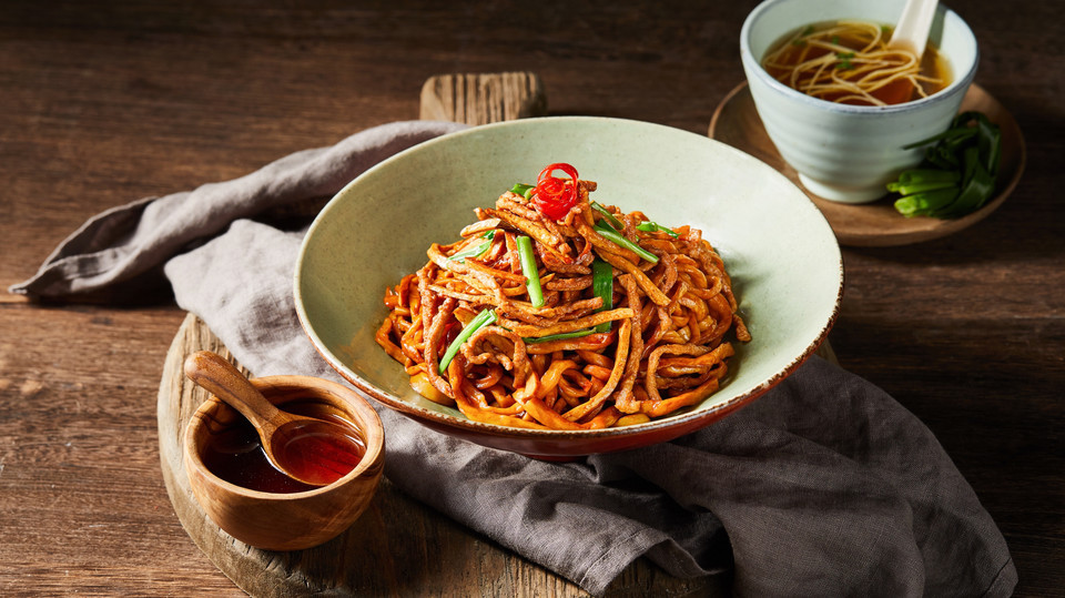 香干肉丝干拌面图片