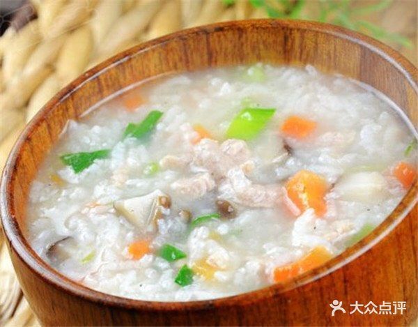 香菇青菜猪肝粥图片