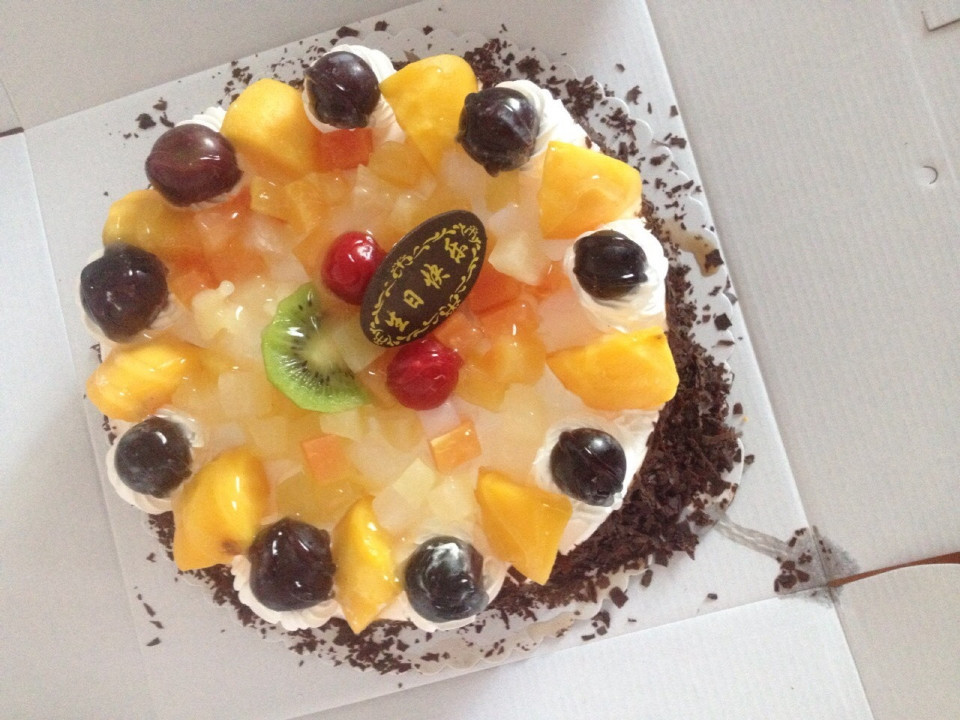 热菜杂果蛋糕图片