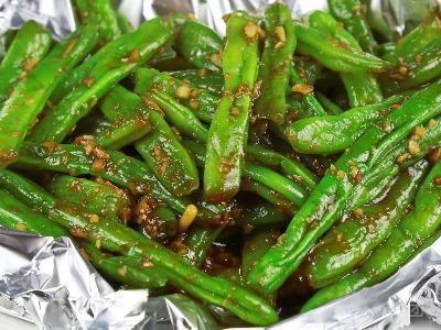 锡纸xo酱四季豆图片