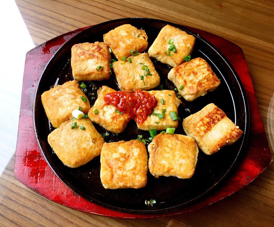 生煎毛豆腐图片