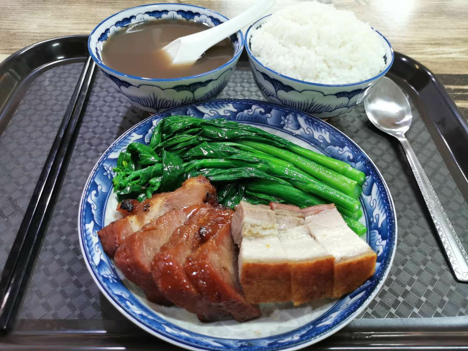 烧肉拼叉烧饭图片