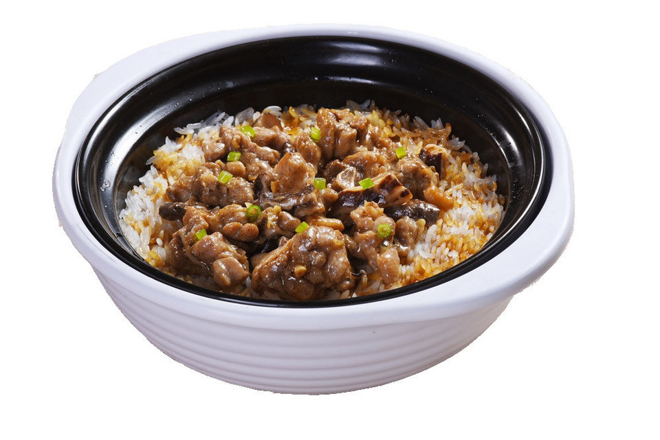 冬菇肉饼咸鱼煲仔饭图片