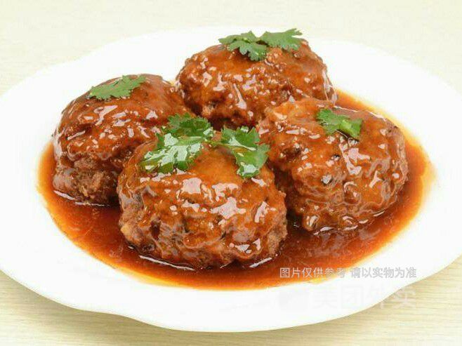 狮子头拌面图片