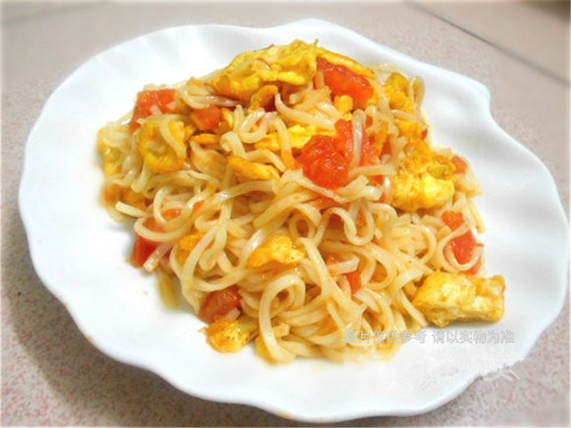 木须柿子炒面图片