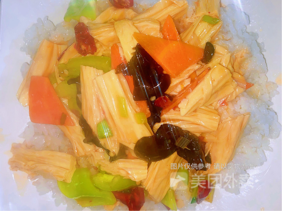 烧腐竹盖饭图片