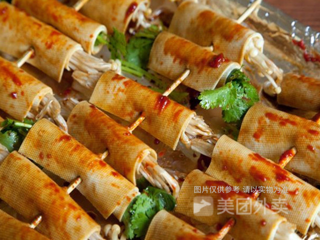 豆腐皮卷金针菇图片