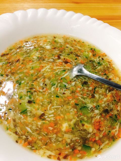 七彩干贝汤图片