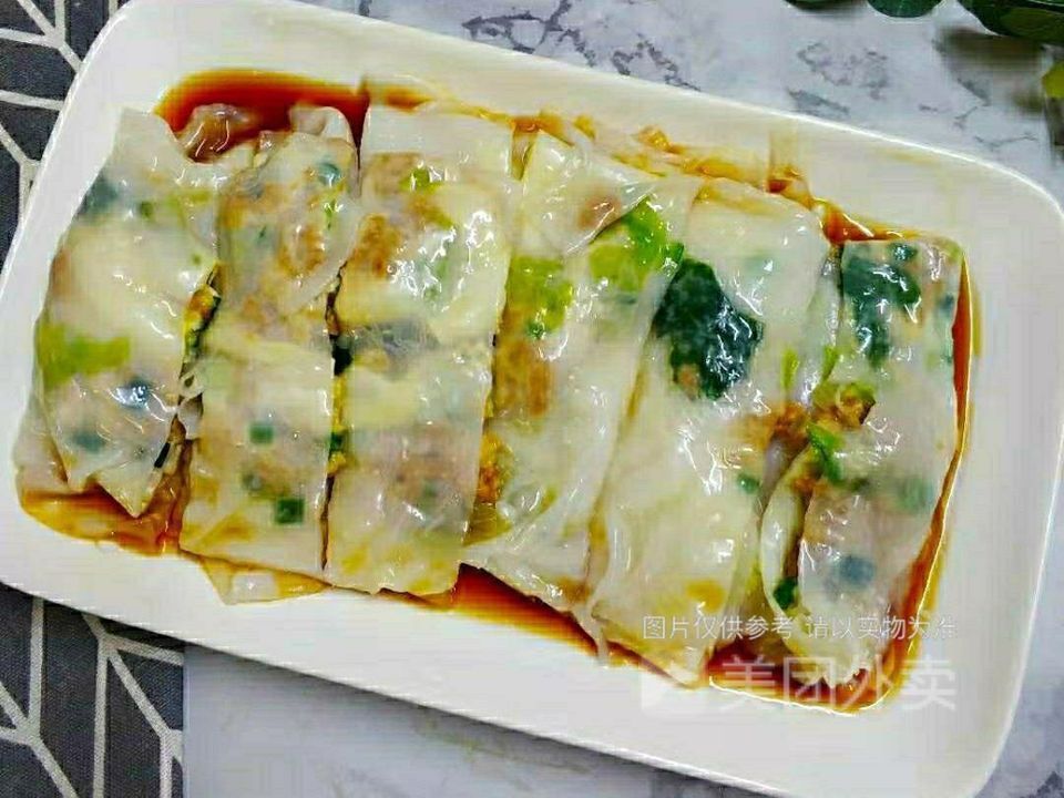 豆角碎肉肠粉图片