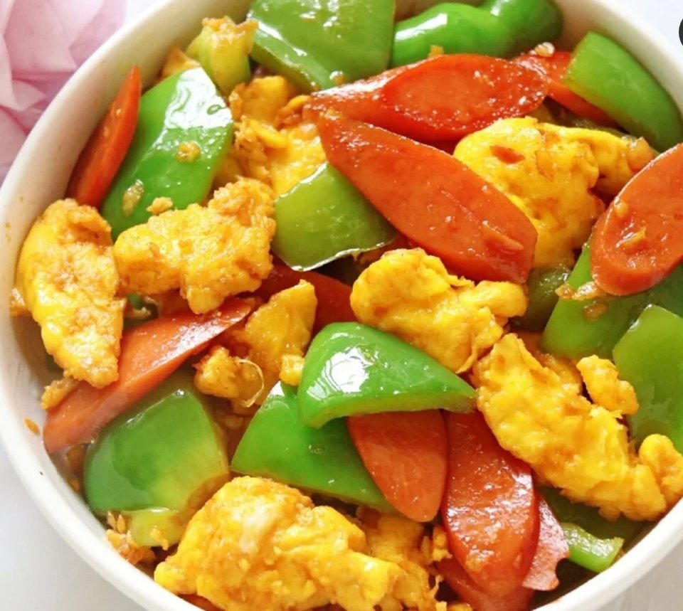 双椒炒鸡蛋图片