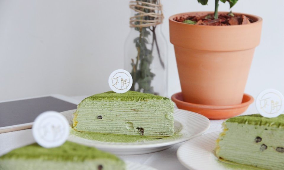 抹茶蜜豆千层蛋糕图片