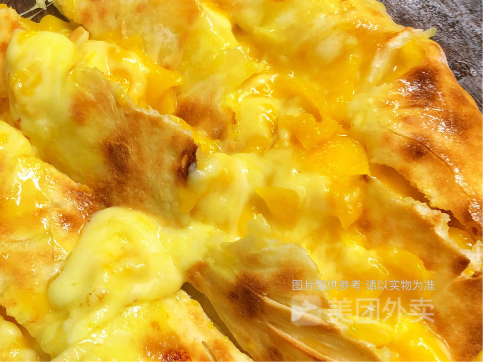 爆浆拉丝芒果芝士饼图片